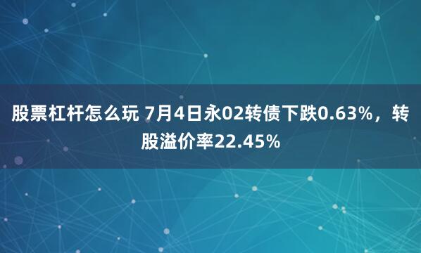 股票杠杆怎么玩 7月4日永02转债下跌0.63%，转股溢价率22.45%